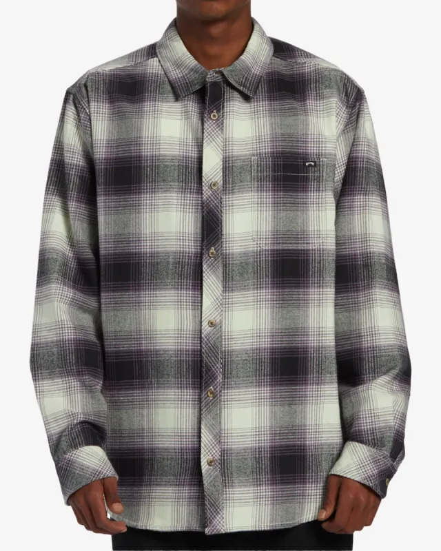Coastline Flannel Long Sleeve Shirt - Mint Cream sold by Billabong