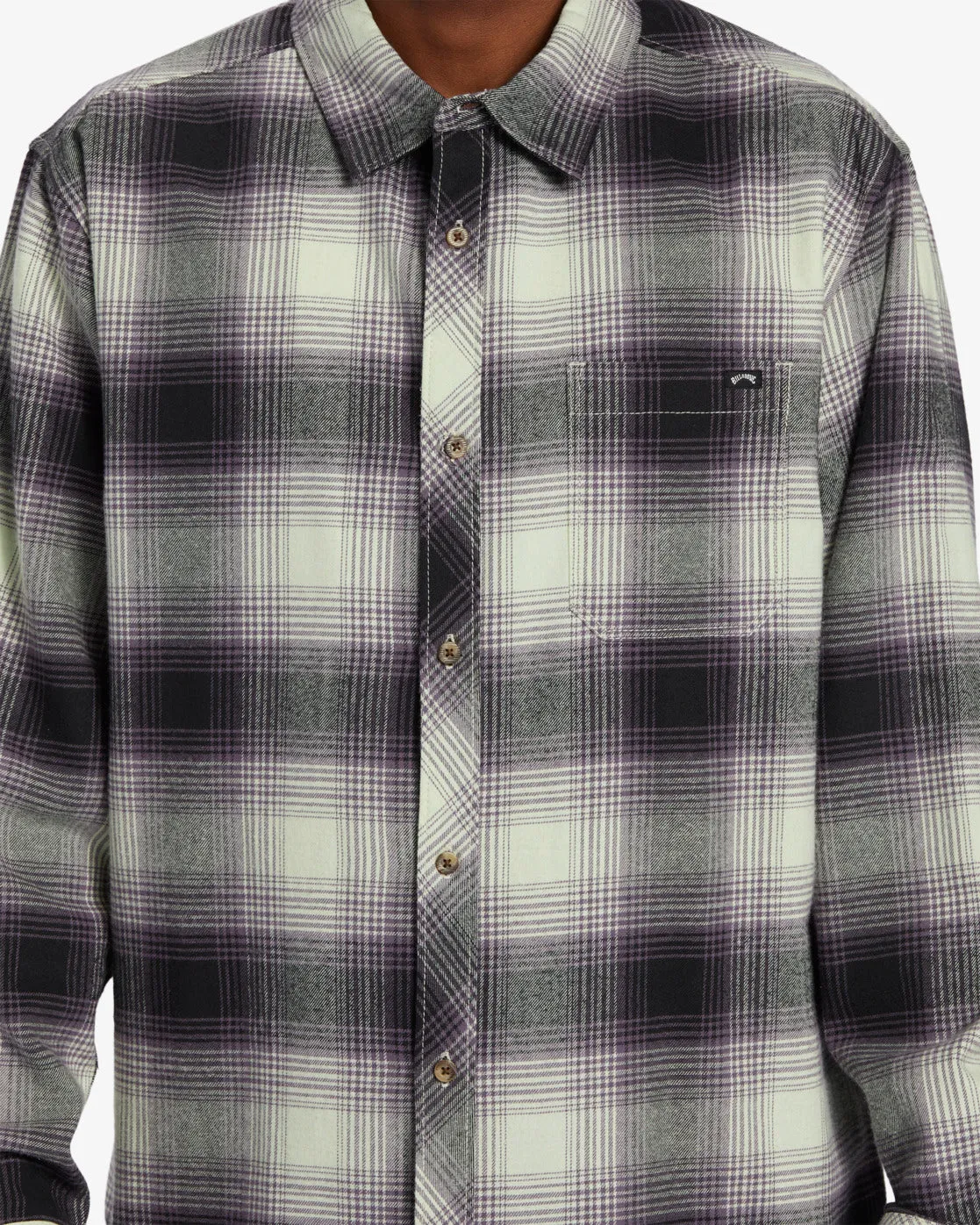 Coastline Flannel Long Sleeve Shirt - Mint Cream sold by Billabong product image thumbnail 4