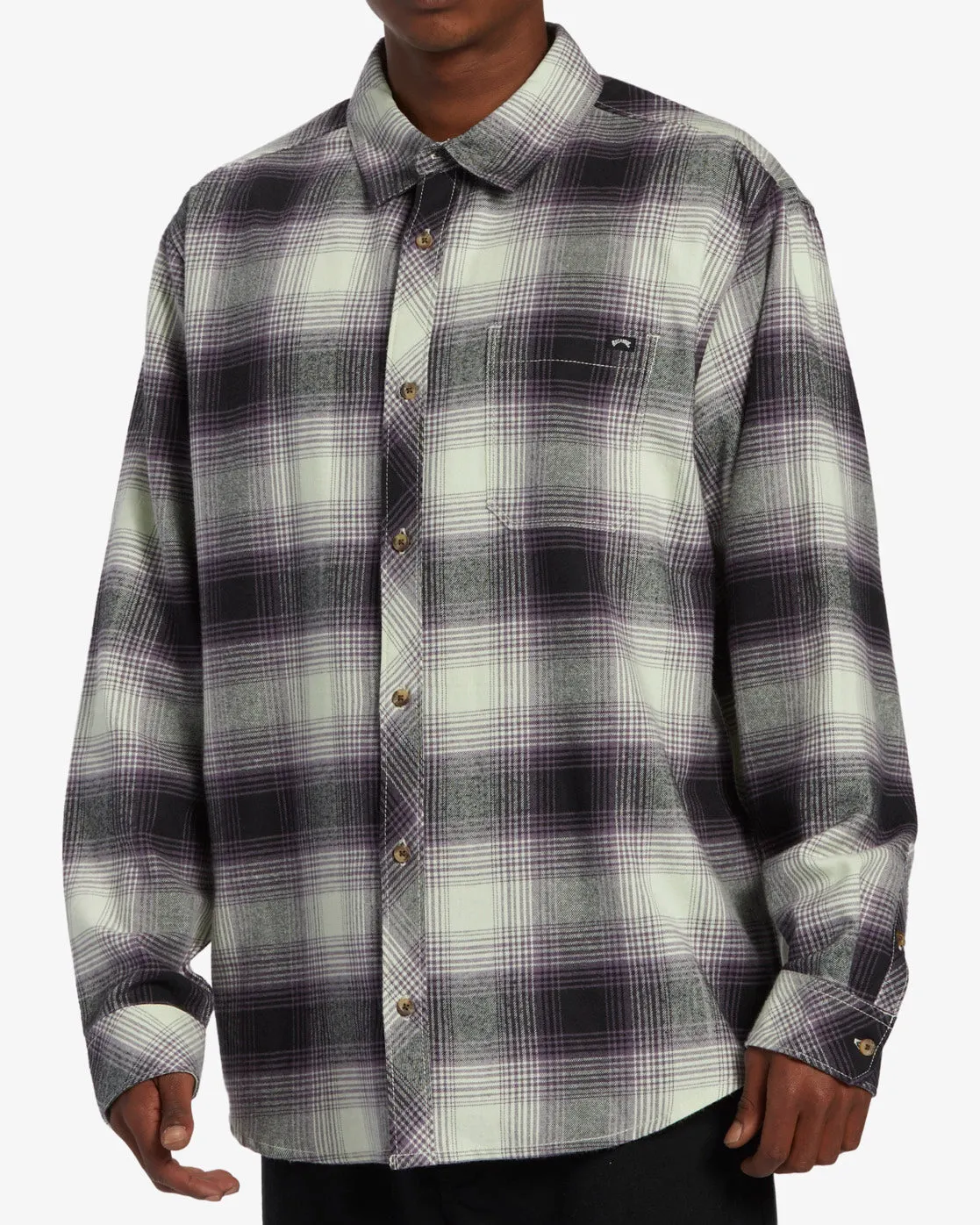 Coastline Flannel Long Sleeve Shirt - Mint Cream sold by Billabong product image thumbnail 2