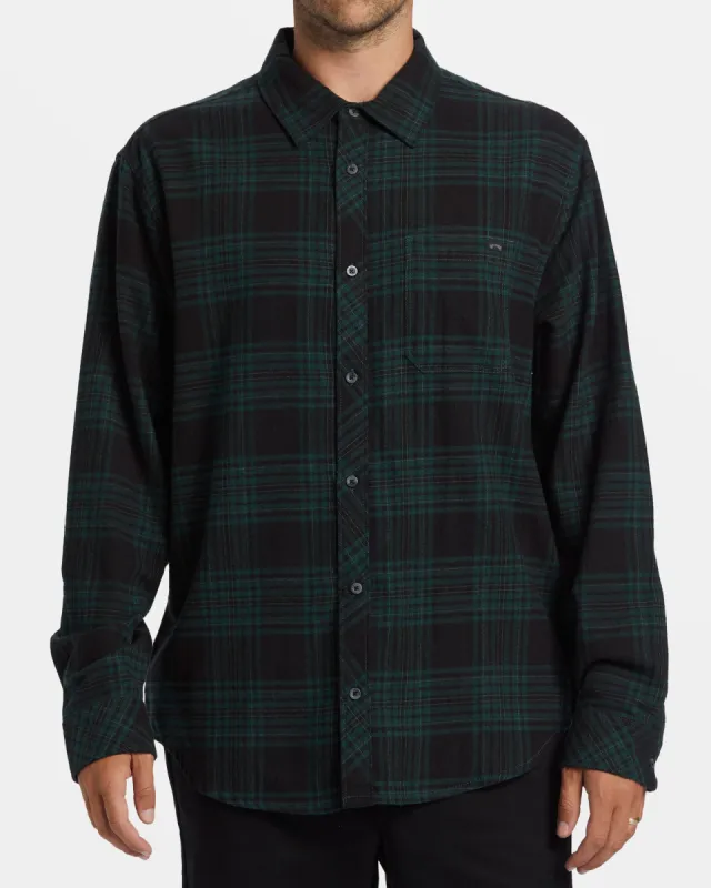 Coastline Long Sleeve Flannel Shirt - Black sold by Billabong