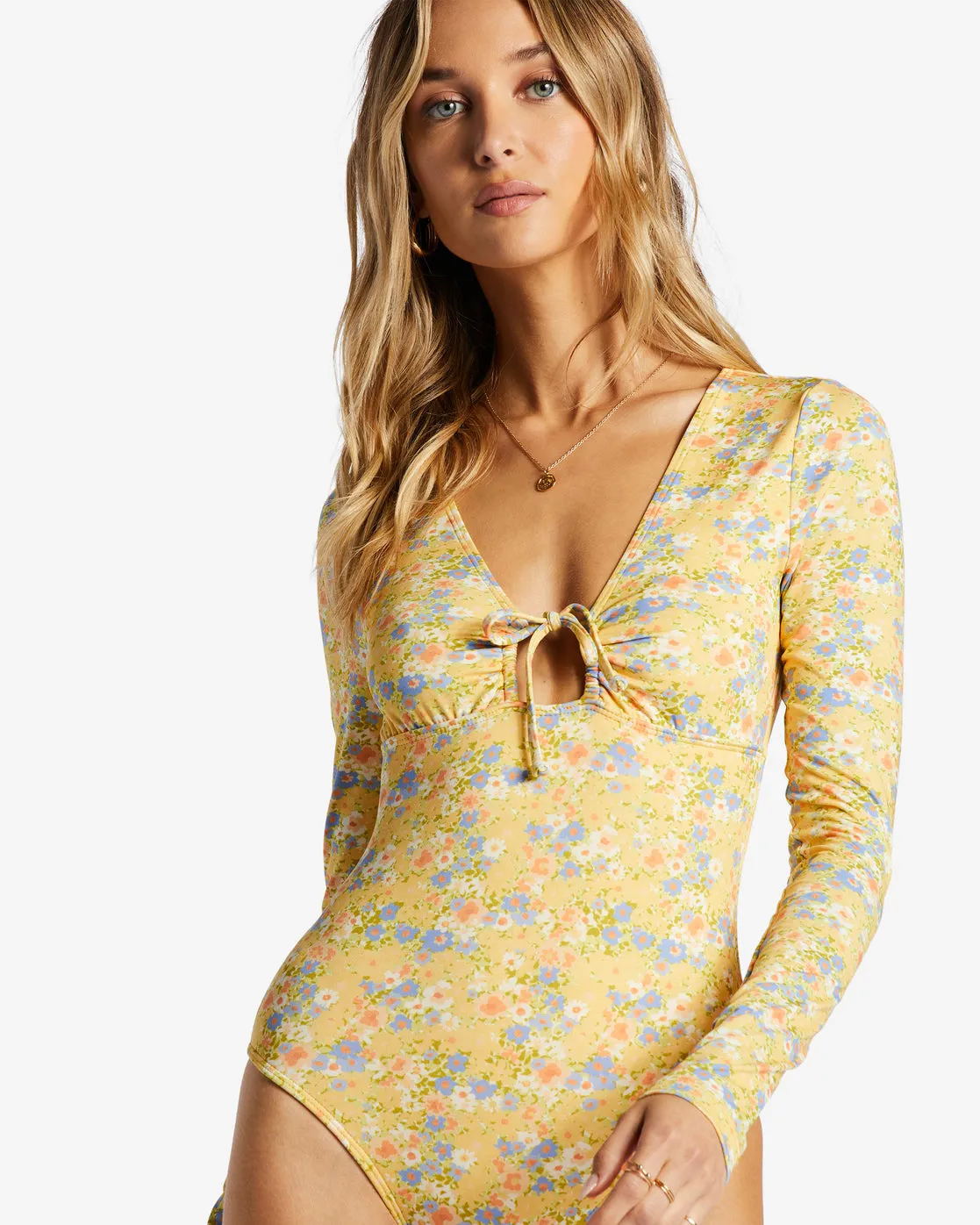 Southern Floral Long Sleeve One-Piece Swimsuit - Multi sold by Billabong product image thumbnail 5