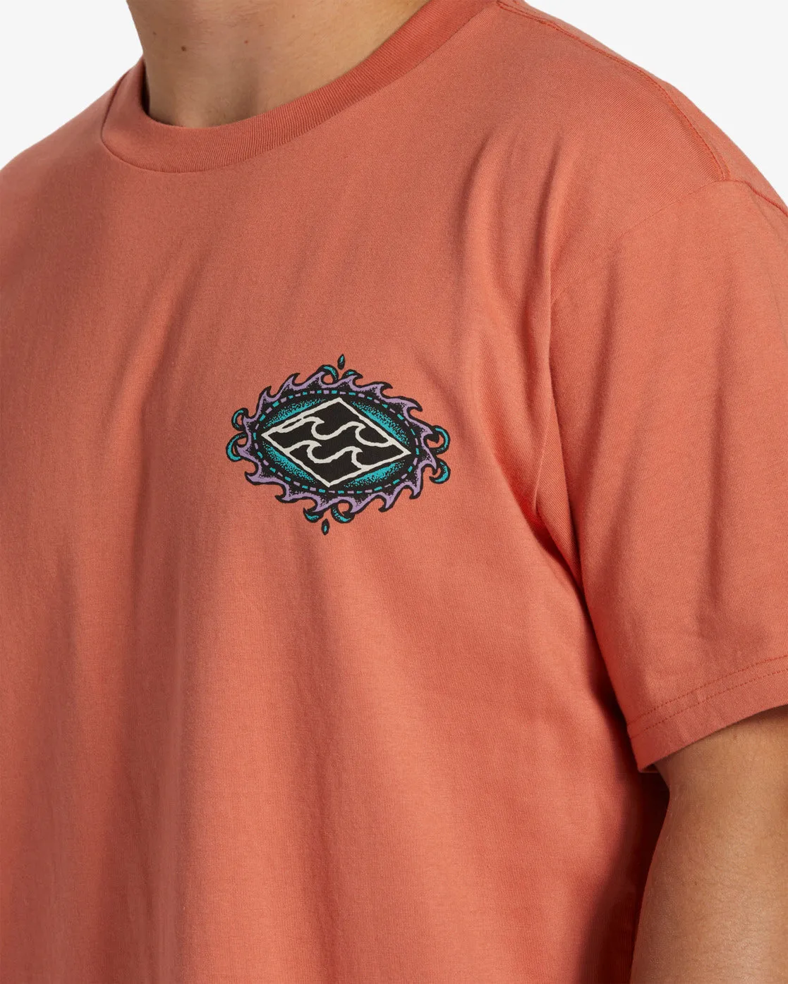 Crayon Wave T-Shirt - Coral sold by Billabong product image thumbnail 4
