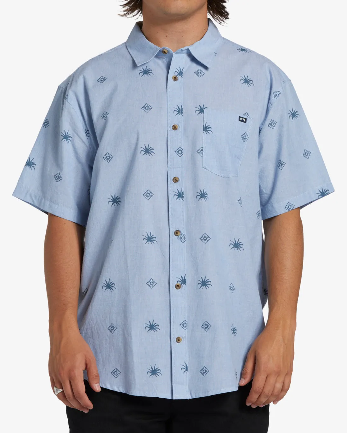 Sundays Mini Short Sleeve Shirt - Blue Suede sold by Billabong