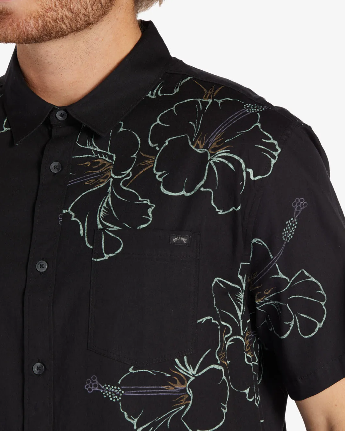 Sundays Short Sleeve Shirt - Black Green sold by Billabong product image thumbnail 3