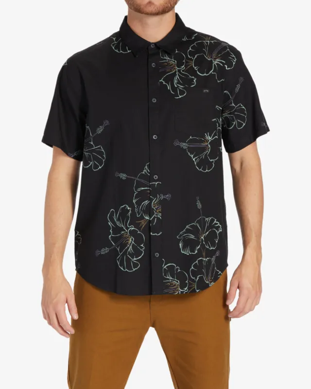 Sundays Short Sleeve Shirt - Black Green sold by Billabong
