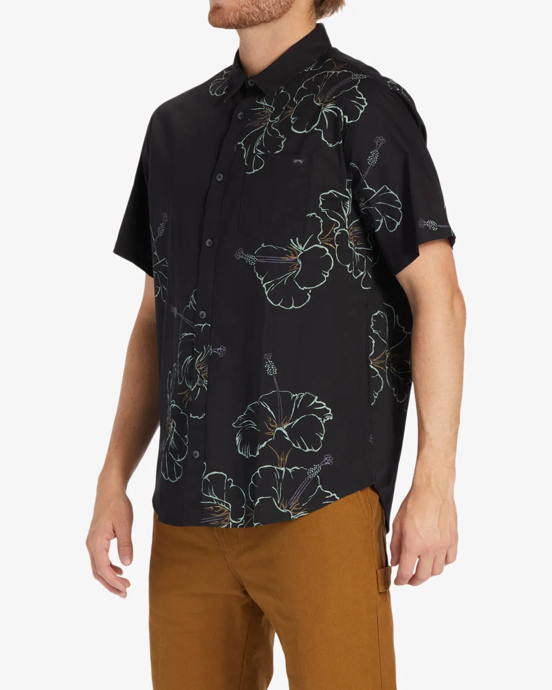 Sundays Short Sleeve Shirt - Black Green sold by Billabong product image thumbnail 4