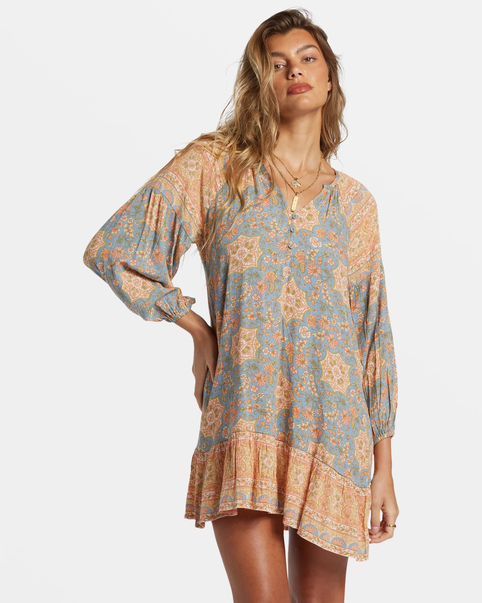Shes A Dreamer Mini Dress - Western Sky sold by Billabong