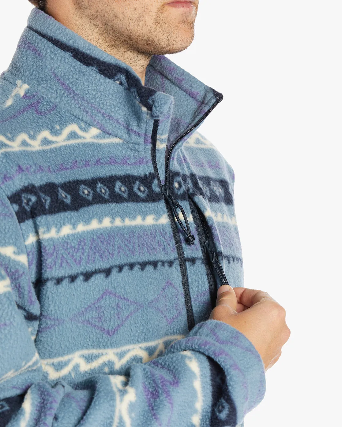 Boundary Half-Zip Mock Neck Fleece - Washed Blue sold by Billabong product image thumbnail 5