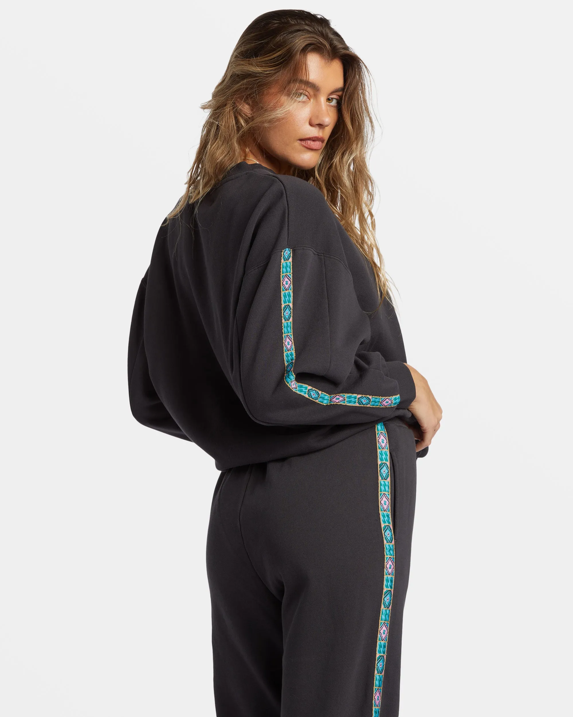 Swipe Right Kendal Crewneck Sweatshirt - Black Sands sold by Billabong product image thumbnail 3