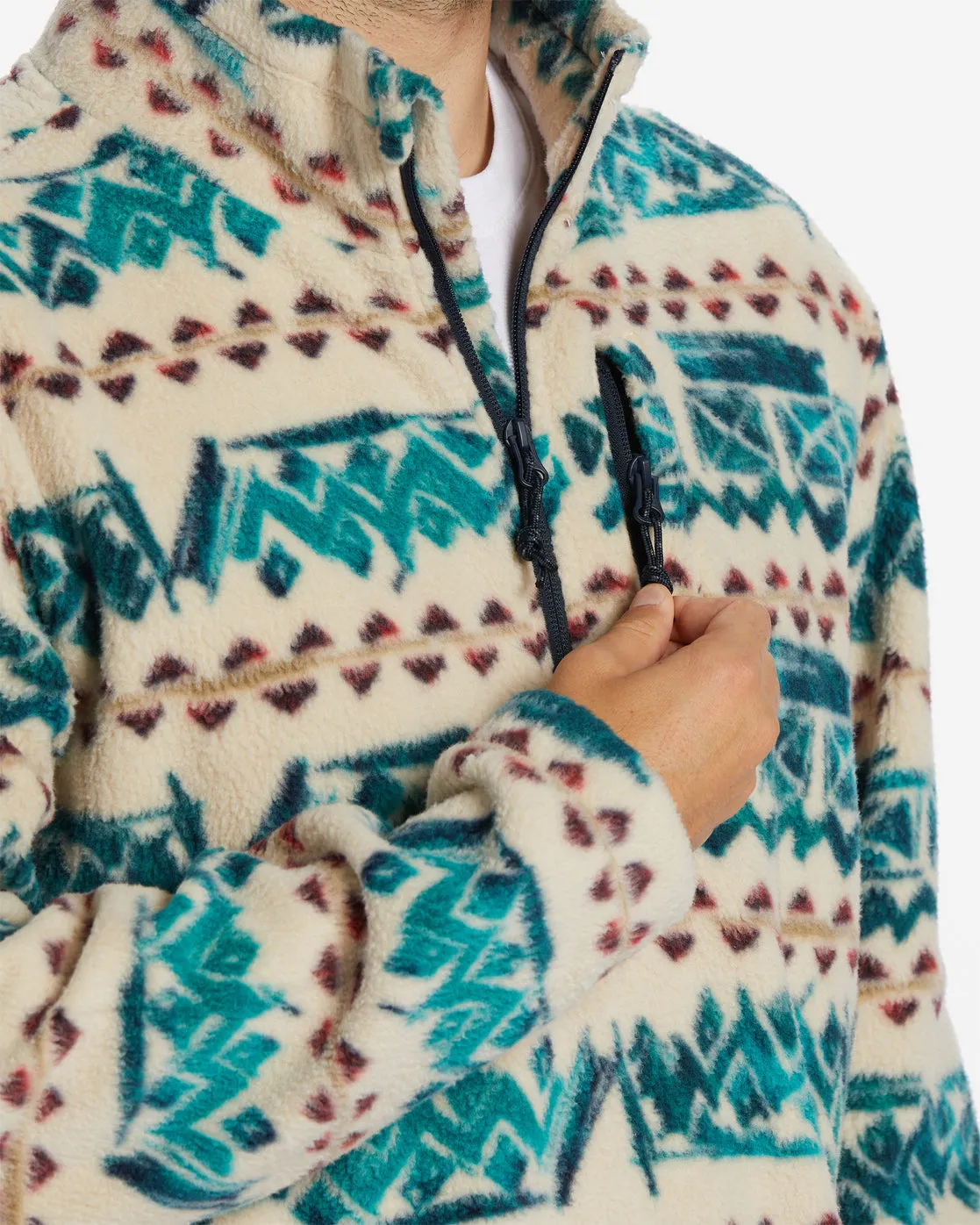 Boundary Half-Zip Mock Neck Fleece - Bone sold by Billabong product image thumbnail 4