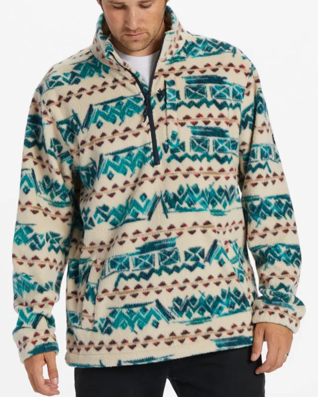 Boundary Half-Zip Mock Neck Fleece - Bone sold by Billabong