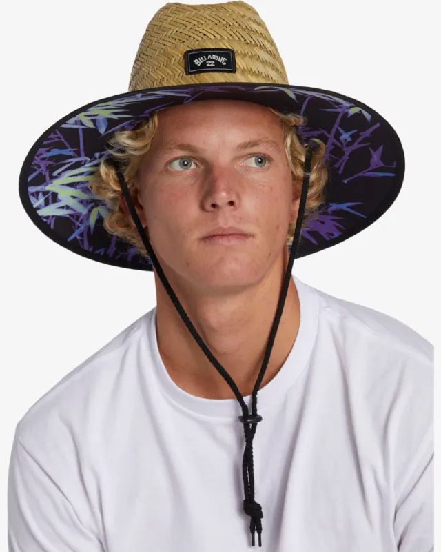 Tides Print Straw Lifeguard Hat - Bright Purple sold by Billabong