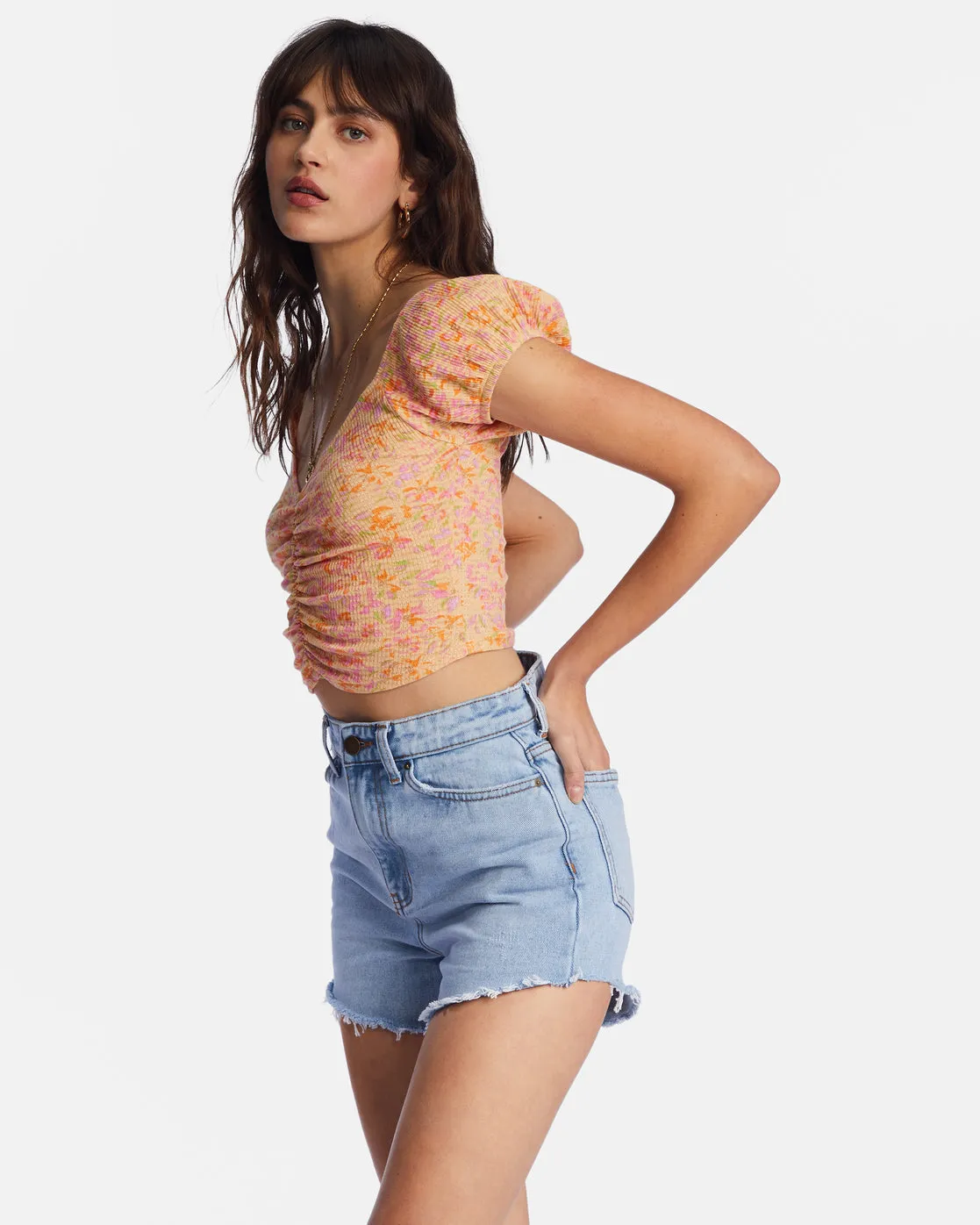 Pretty Sweet Crop Top - Peach Punch sold by Billabong product image thumbnail 2