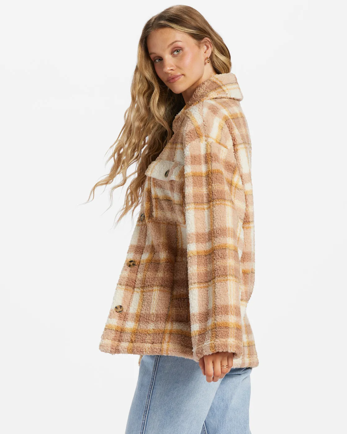Fairbanks Button-Up Teddy Bear Jacket - Boulder sold by Billabong product image thumbnail 3