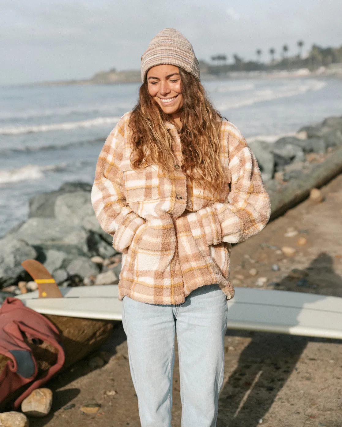 Fairbanks Button-Up Teddy Bear Jacket - Boulder sold by Billabong