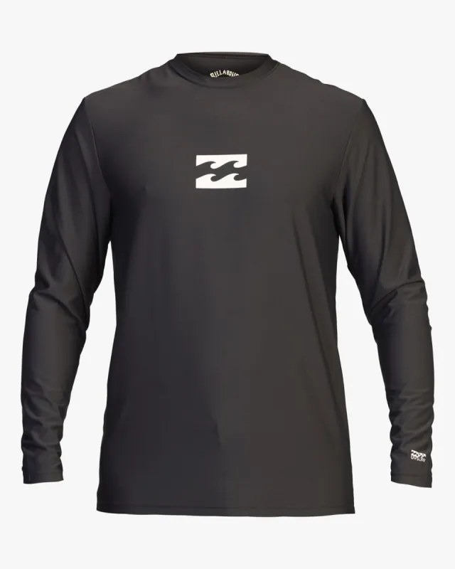 All Day Wave Loose Fit Long Sleeve Surf Tee - Black sold by Billabong