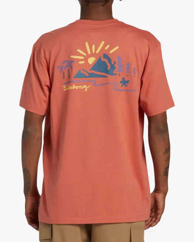 Panorama Short Sleeve T-Shirt - Coral sold by Billabong