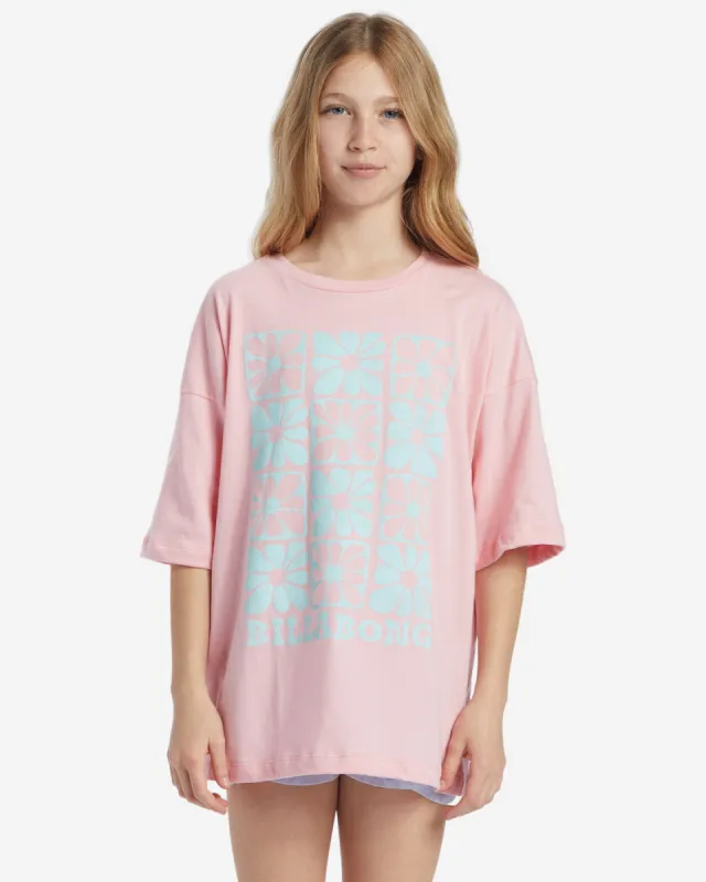 Girls Flower Power T-Shirt - Light Sorbet sold by Billabong