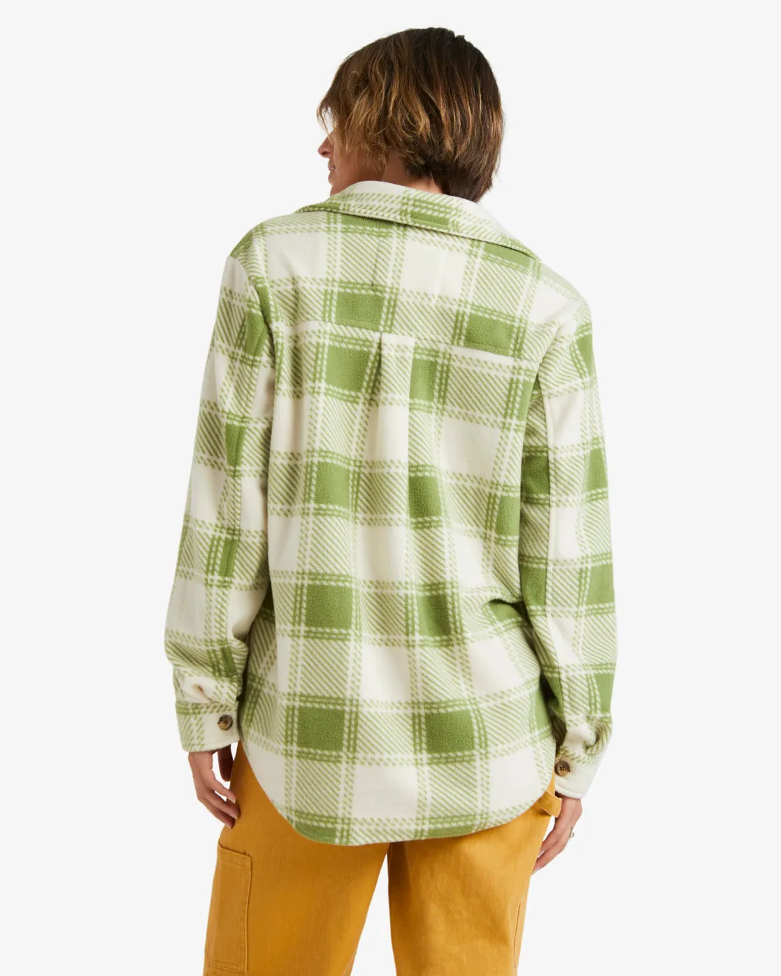 A/Div Forge Fleece Flannel Shacket - Green Eyes sold by Billabong product image thumbnail 3