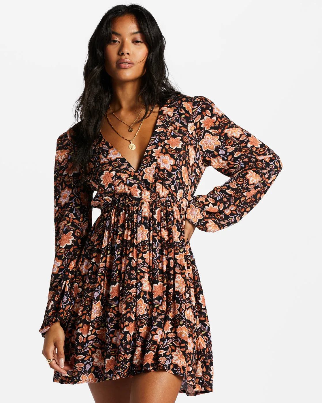 Sweetest Dream Mini Dress - Black Pebble sold by Billabong product image thumbnail 2