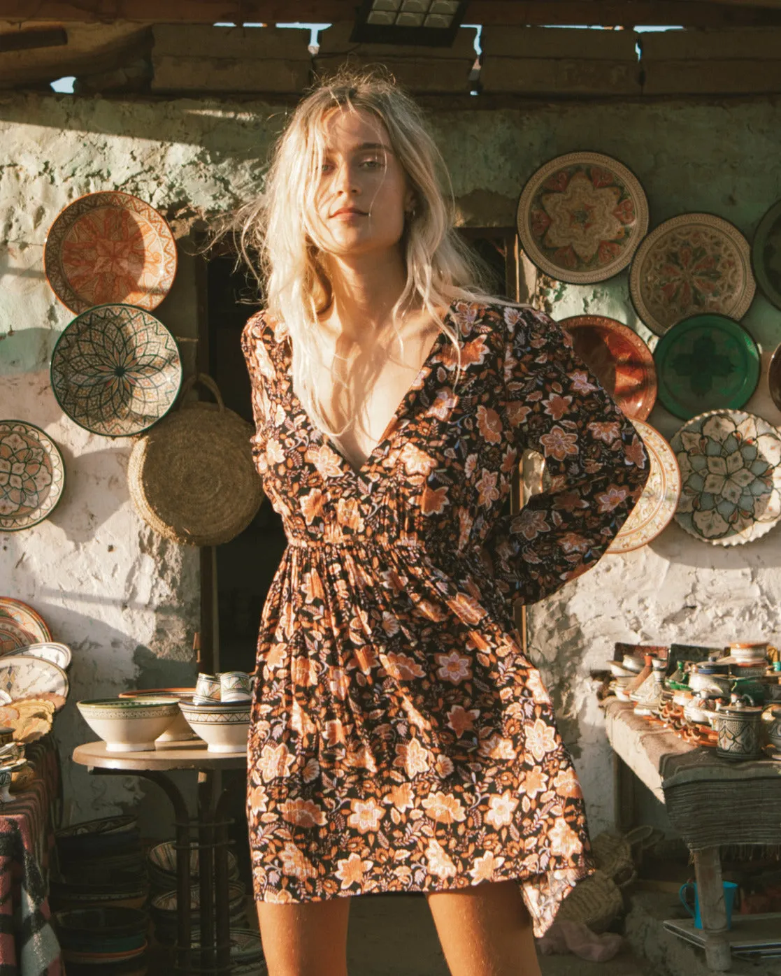 Sweetest Dream Mini Dress - Black Pebble sold by Billabong