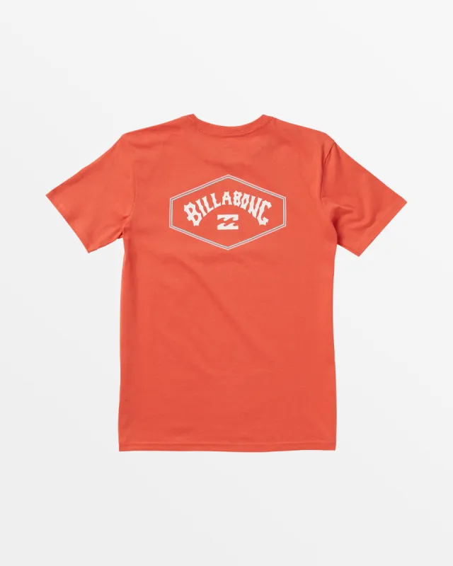 Boys Exit Arch Short Sleeve T-Shirt - Washed Red sold by Billabong