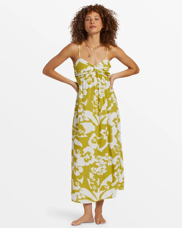 Daybreak Midi Midi Dress - Moss Joy sold by Billabong