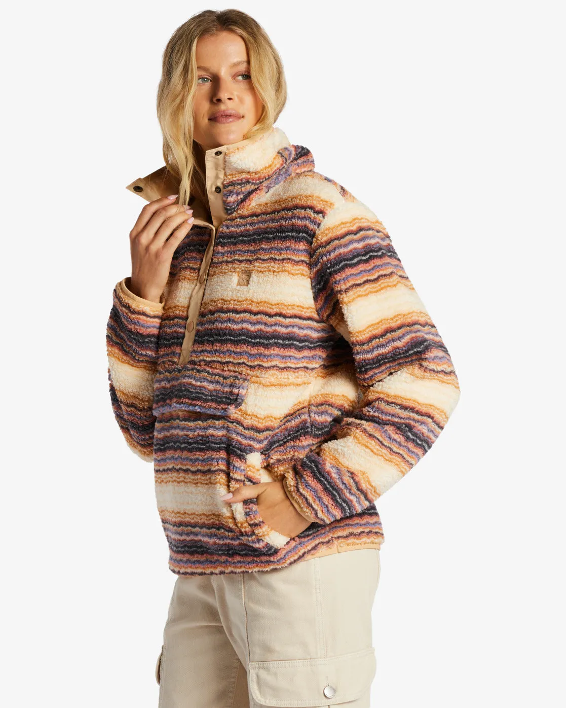 Switchback Mock Neck Fleece - Oat sold by Billabong product image thumbnail 2