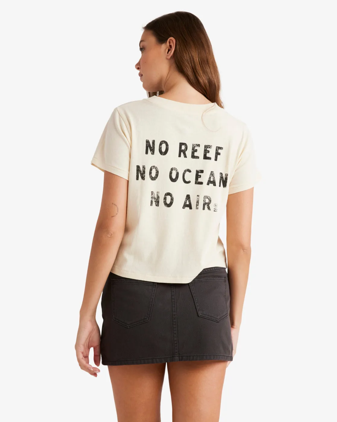 Coral Gardener Shrunken T-Shirt - White Cap sold by Billabong product image thumbnail 4