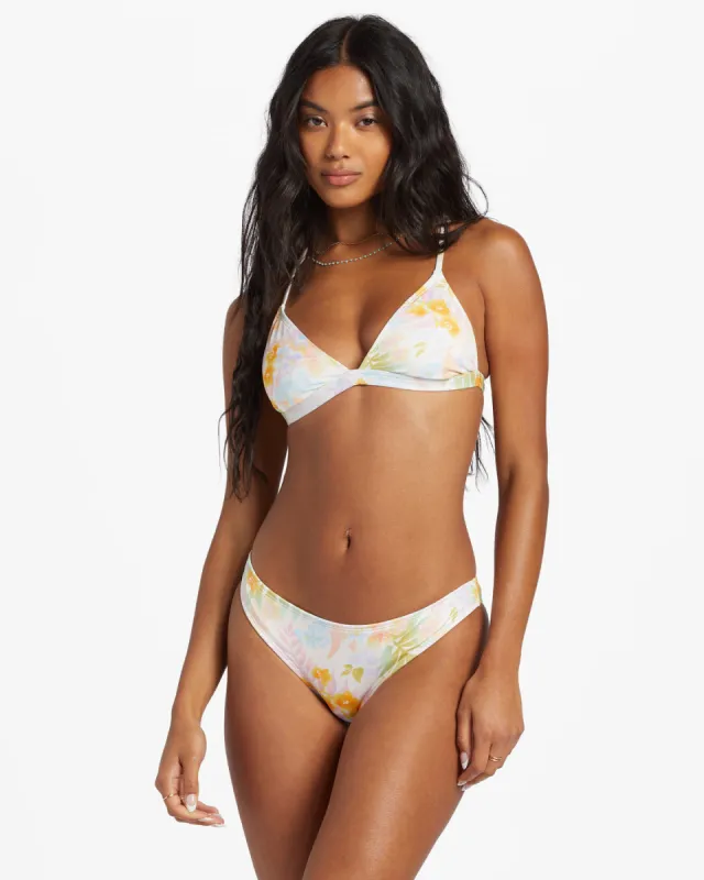 Peaceful Palms Criss Cross Triangle Bikini Top - Multi sold by Billabong