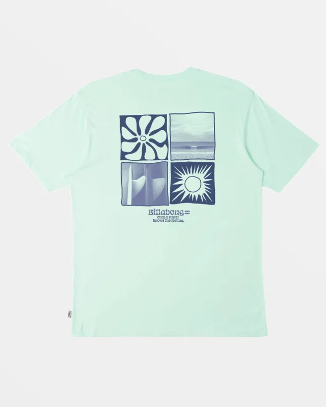 Twin Fins T-Shirt - Seaglass sold by Billabong