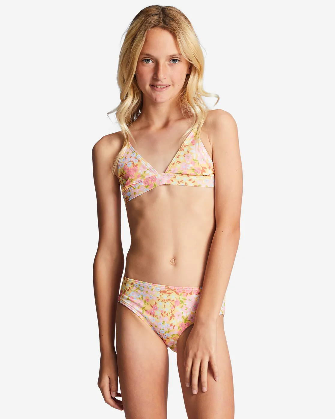 Girls 4-16 Spring Daydream Triangle Two-Piece Bikini Set - Golden Peach sold by Billabong