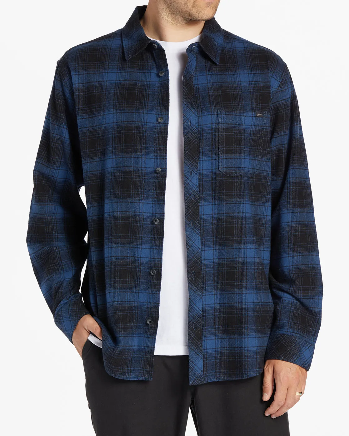 Coastline Flannel Long Sleeve Shirt - Blue sold by Billabong