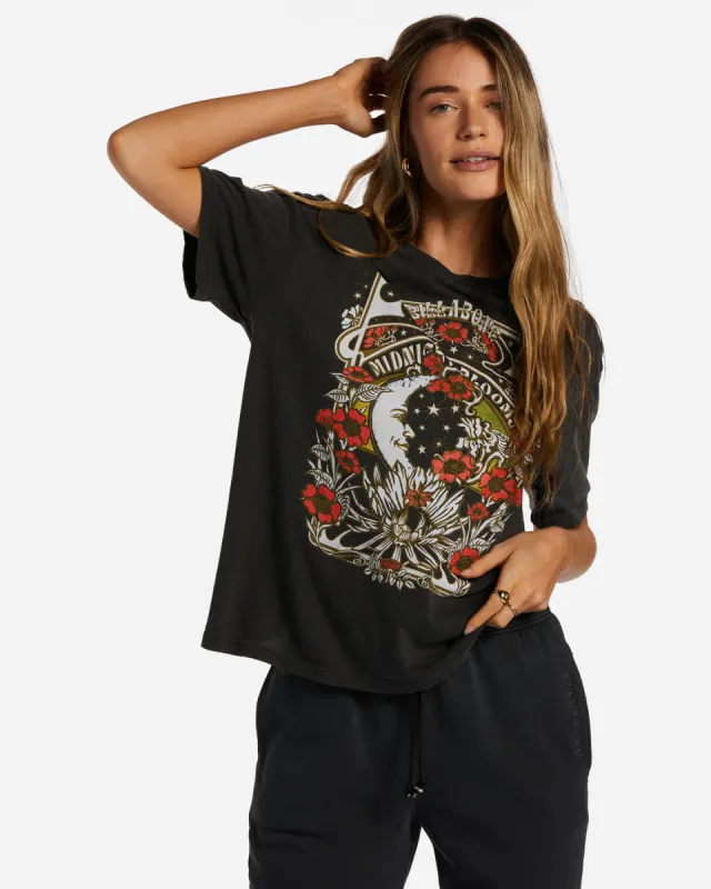 Midnight Blooms T-Shirt - Off Black sold by Billabong
