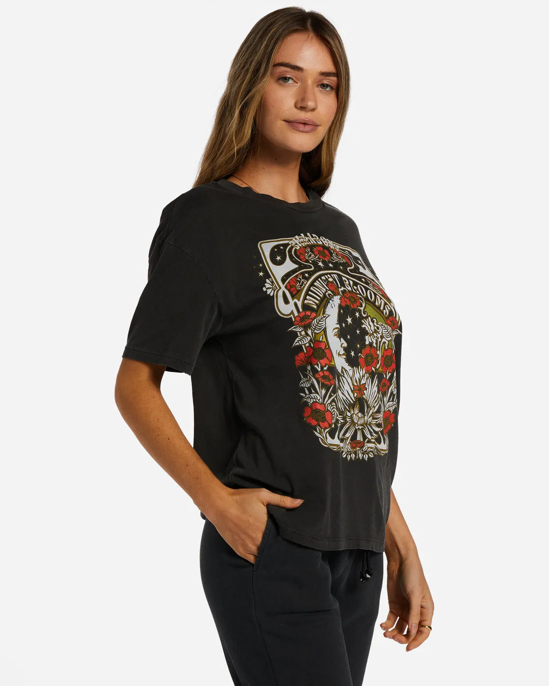 Midnight Blooms T-Shirt - Off Black sold by Billabong product image thumbnail 2