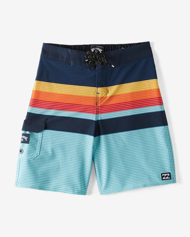 Boys 2-7 All Day Stripe Pro Boardshorts - Blue sold by Billabong