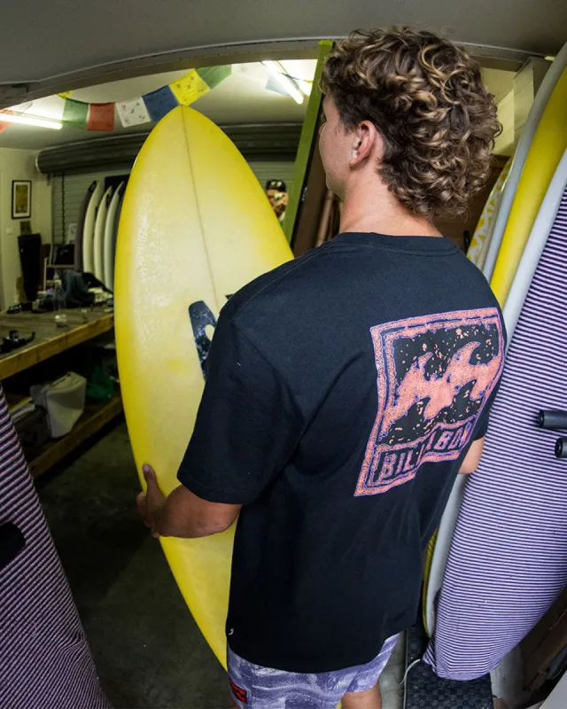 Crayon Wave T-Shirt - Black sold by Billabong