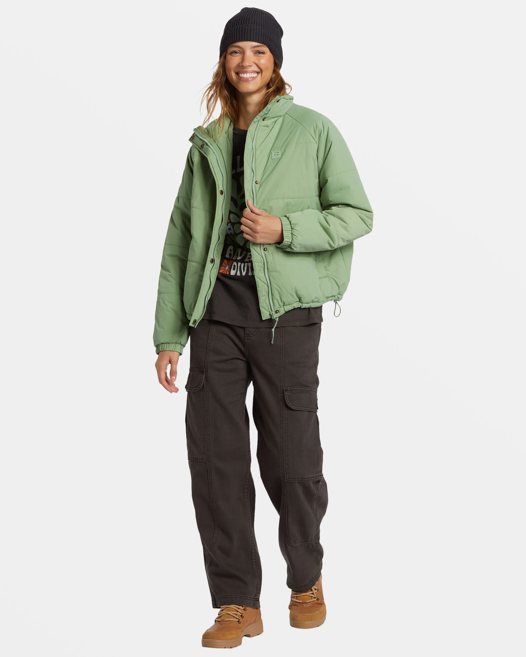 High Route Puffer Jacket - Salty Sage sold by Billabong product image thumbnail 5