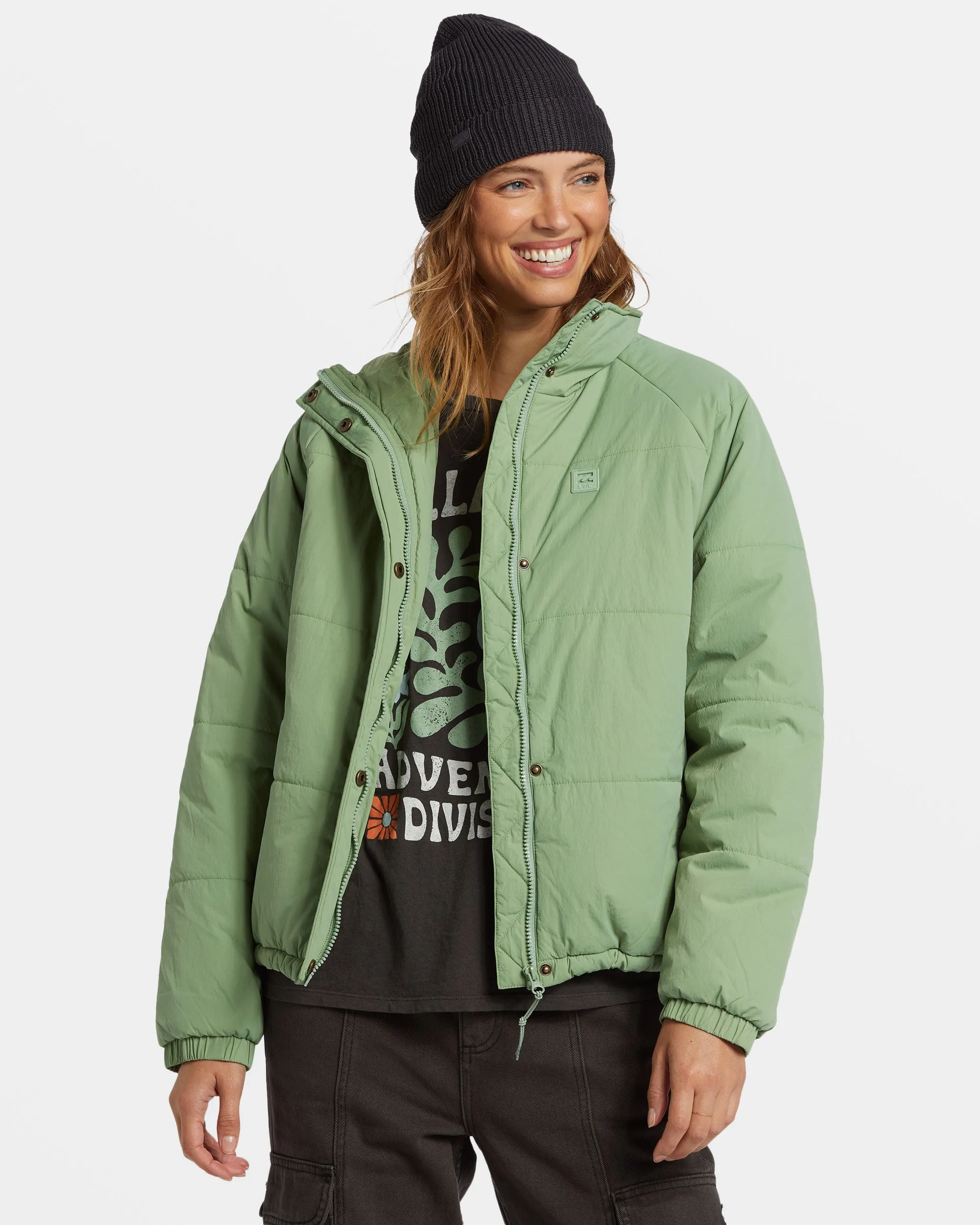 High Route Puffer Jacket - Salty Sage sold by Billabong