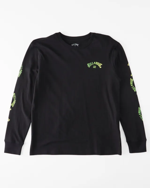 Boys Snaking Arches Long Sleeve T-Shirt - Black sold by Billabong