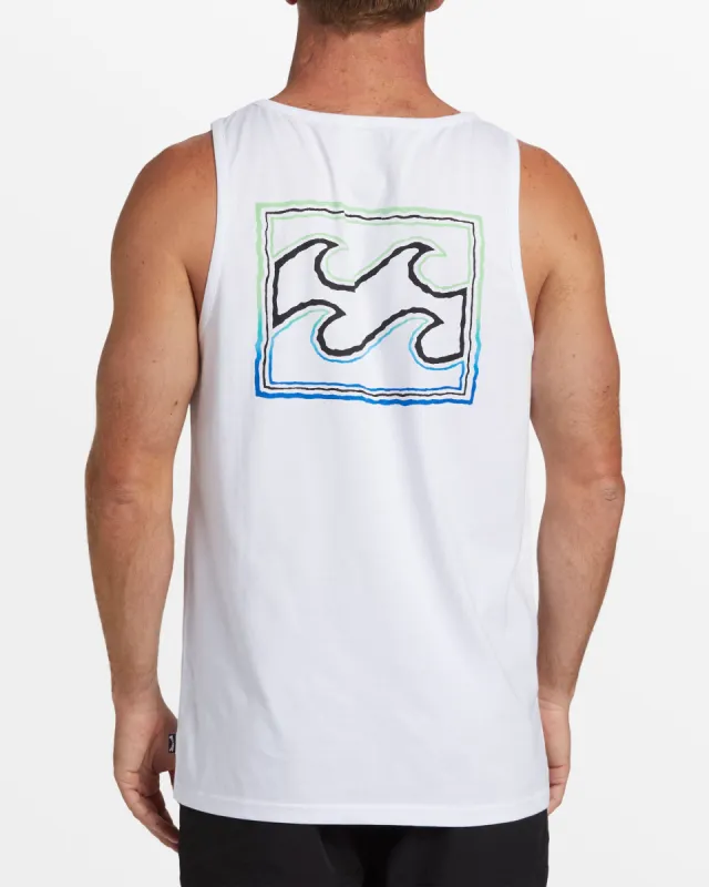 Crayon Wave Tank Top - White sold by Billabong