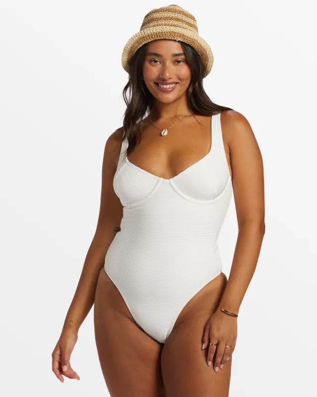 Tanlines Emma Underwire One-Piece Swimsuit - Salt Crystal sold by Billabong