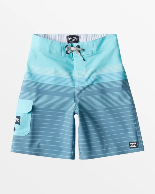 Boys 2-7 All Day Heather Stripe Pro Boardshorts - Bay Blue sold by Billabong