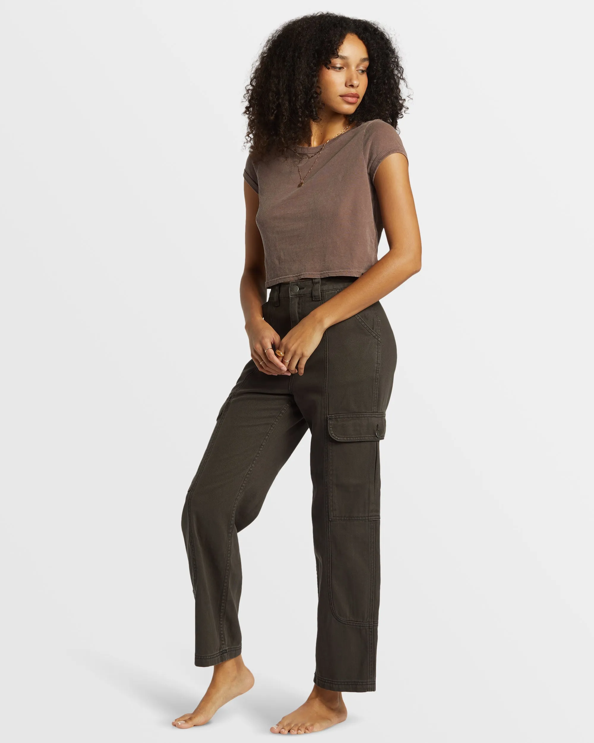 Wall To Wall Denim Cargo Pants - Black Sands sold by Billabong product image thumbnail 3