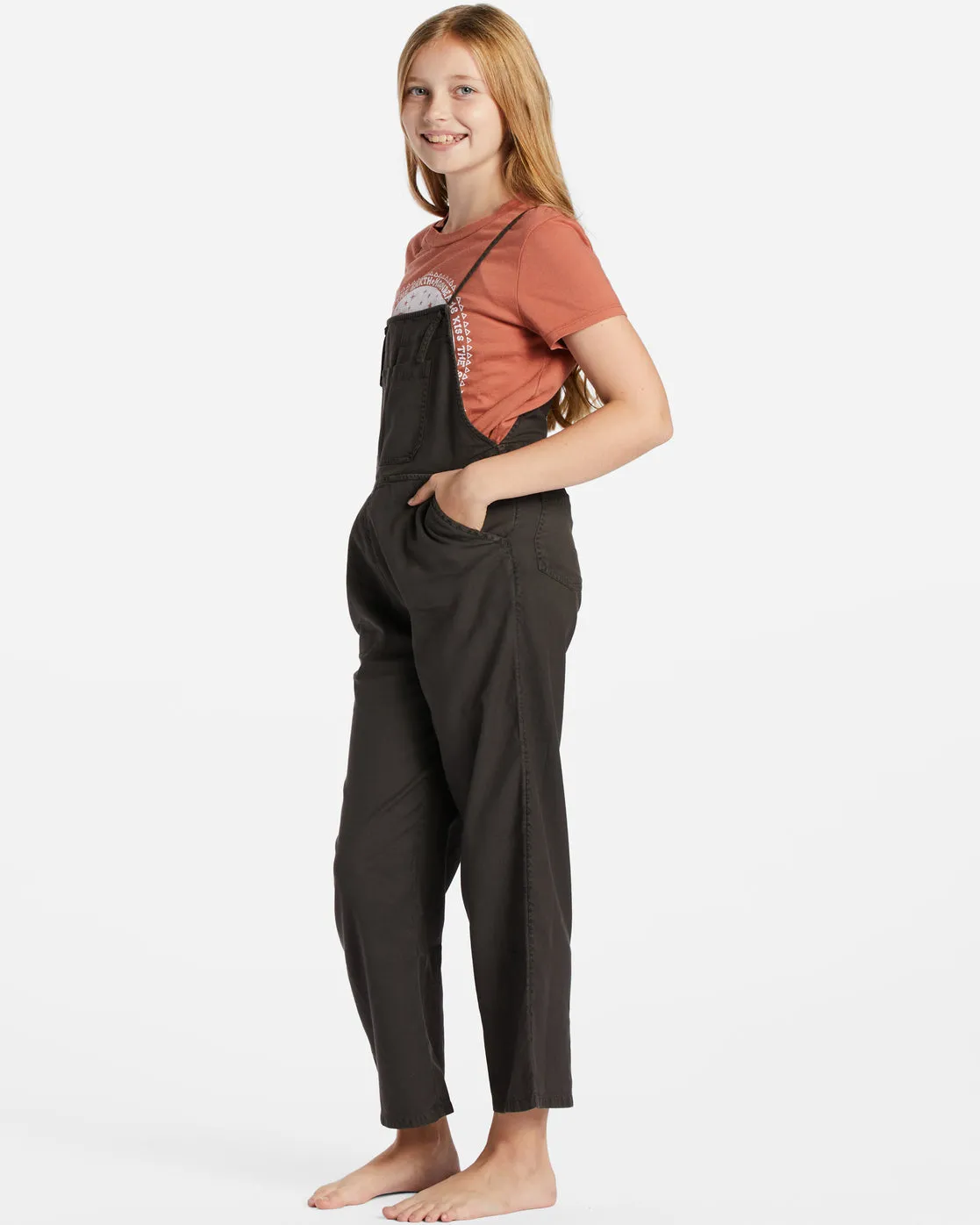 Girls Wild Lengths Jr Overalls - Off Black sold by Billabong product image thumbnail 2