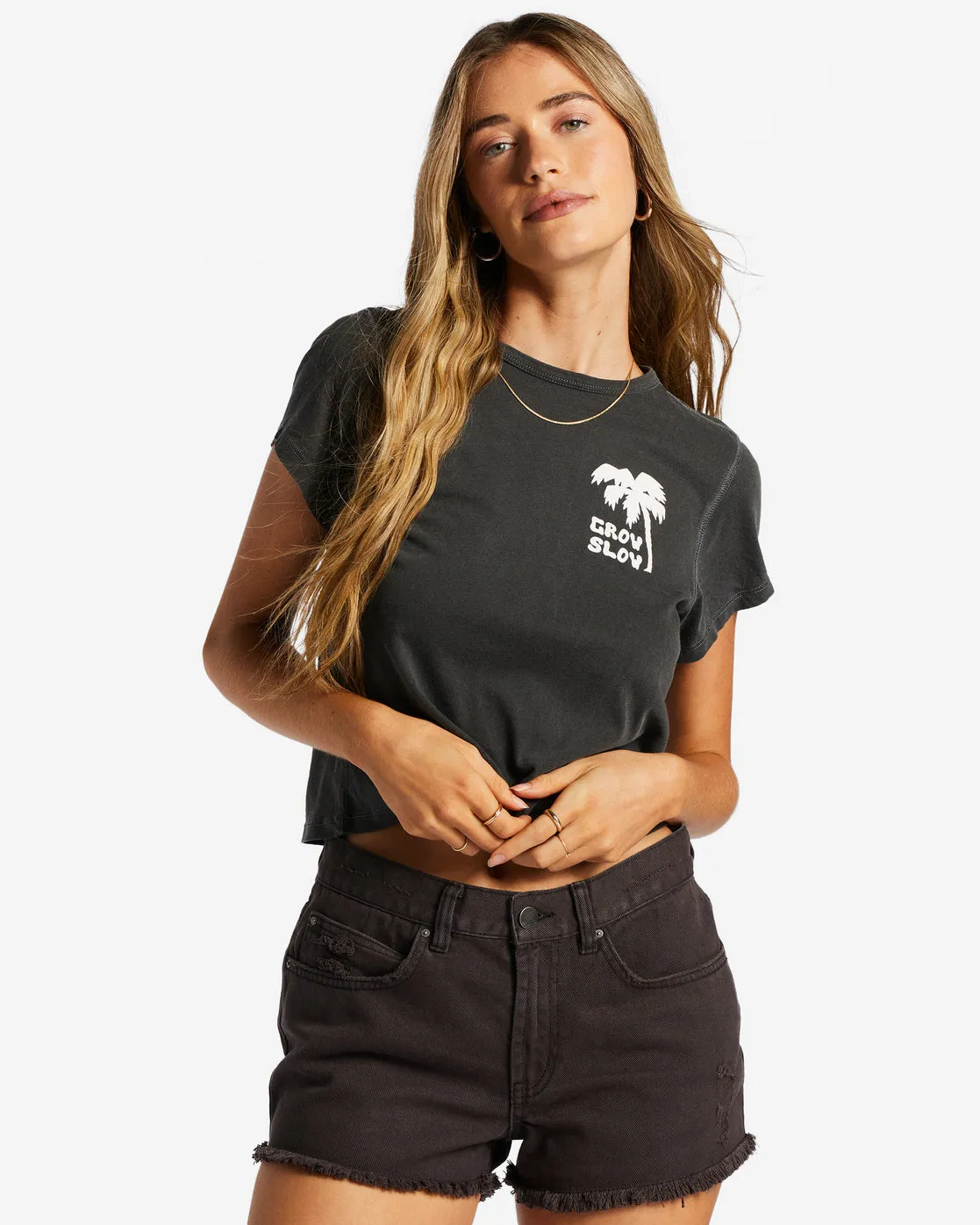 Grow Slow T-Shirt - Off Black sold by Billabong