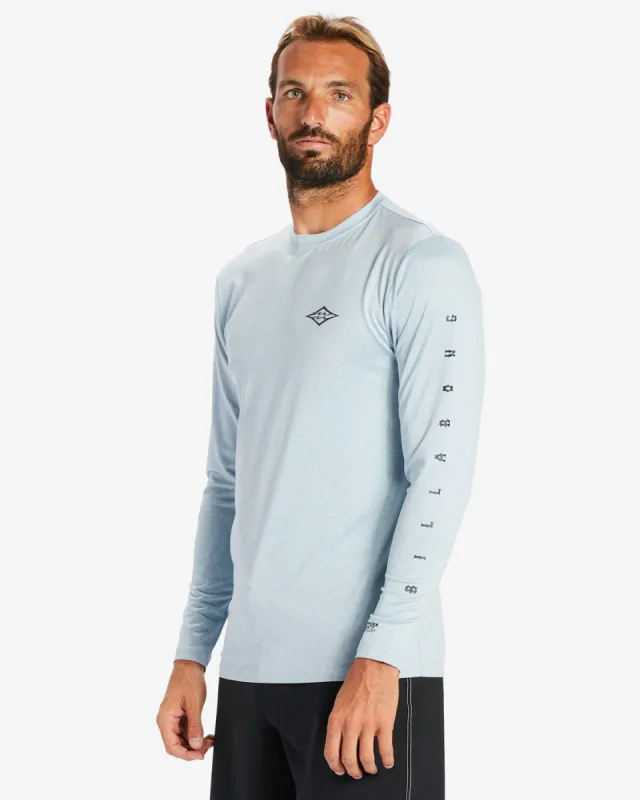 Unity Long Sleeve UPF 50 Surf T-Shirt - Smoke Blue Heather sold by Billabong