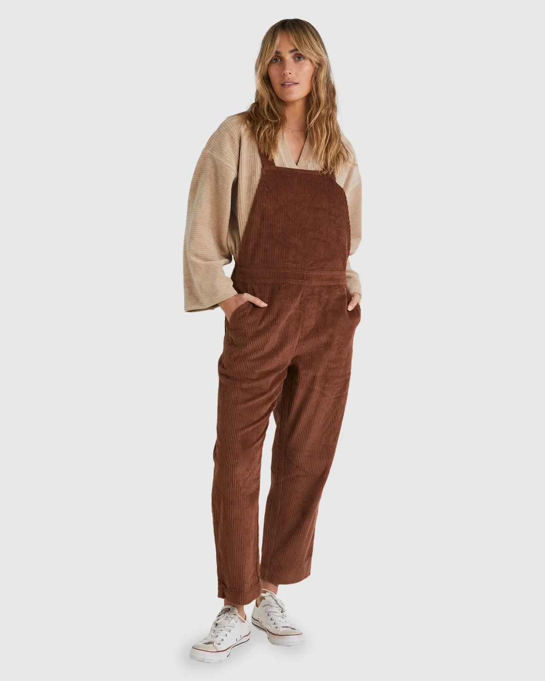 So Stoked Overalls - Dark Choc sold by Billabong
