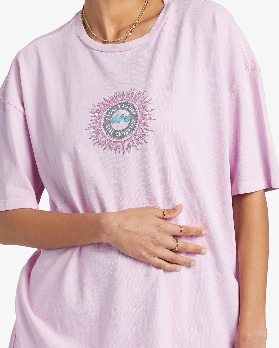 Stoked All Day T-Shirt - Lilac Smoke sold by Billabong product image thumbnail 4