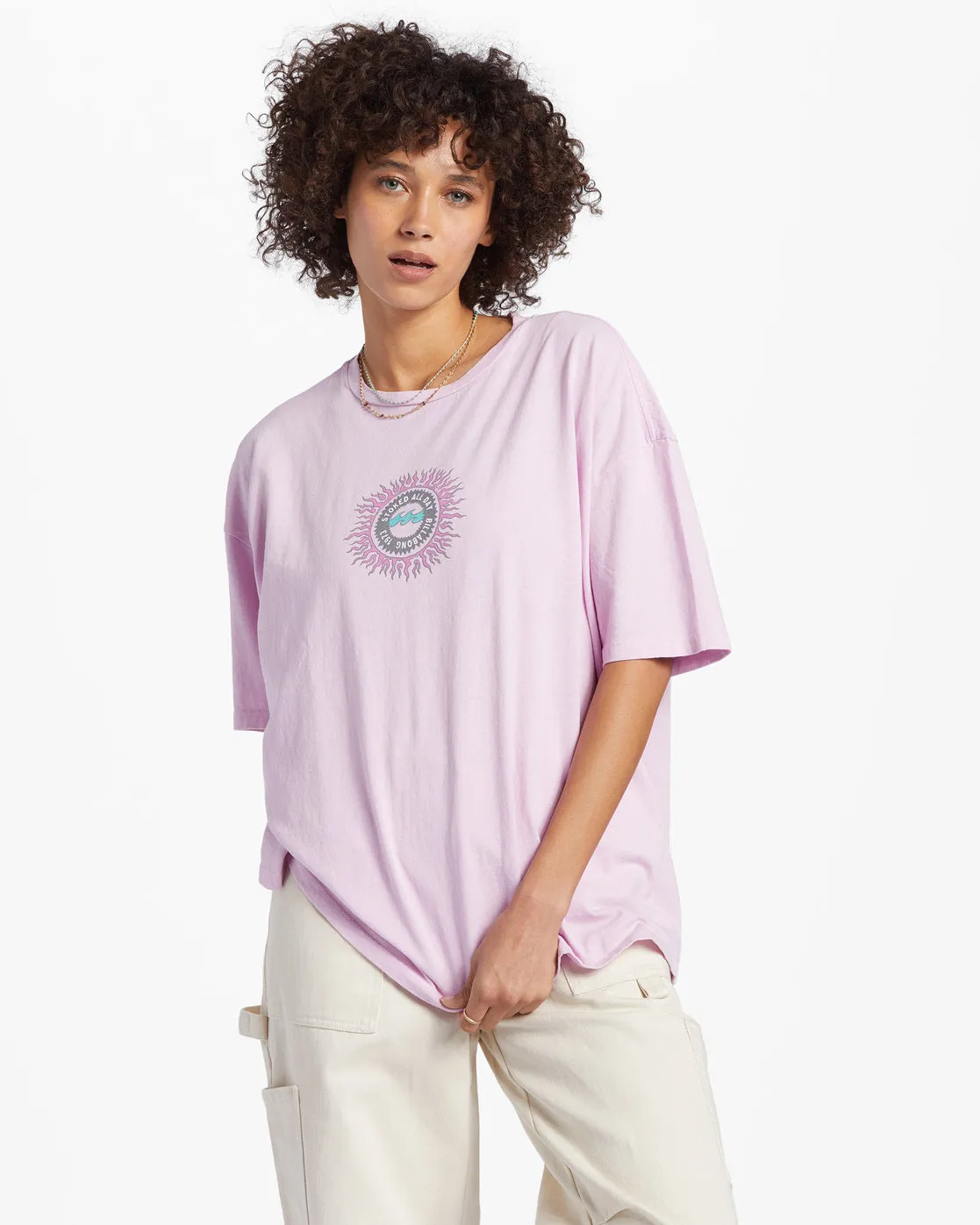 Stoked All Day T-Shirt - Lilac Smoke sold by Billabong